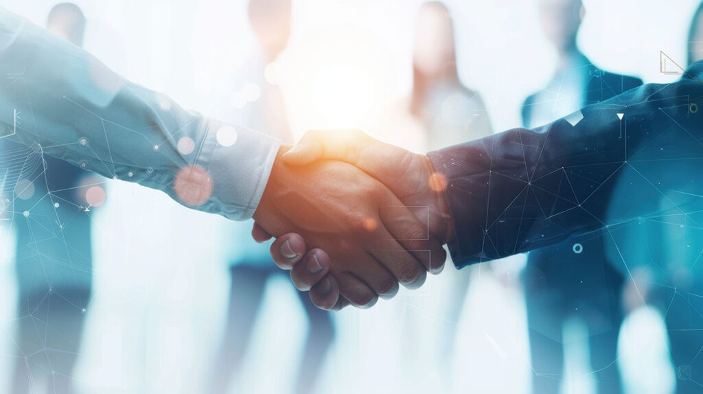 business men shaking hands